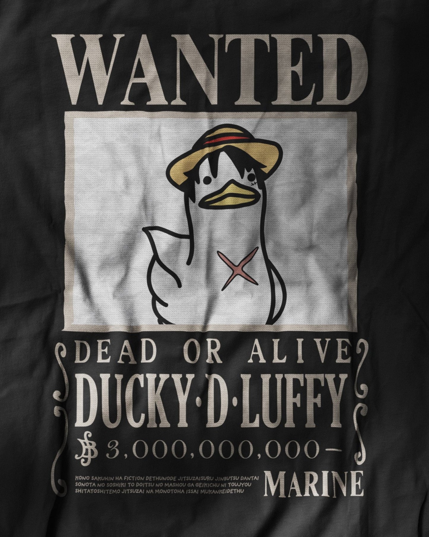 Playera Algodón Orgánico Ducky D Luffy Wanted