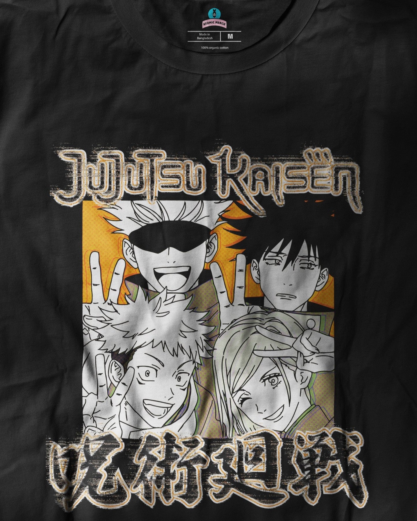 Playera Algodón Orgánico Jujutsu Kaisen Clan Gojo, Itadori, Megumi, Nobara