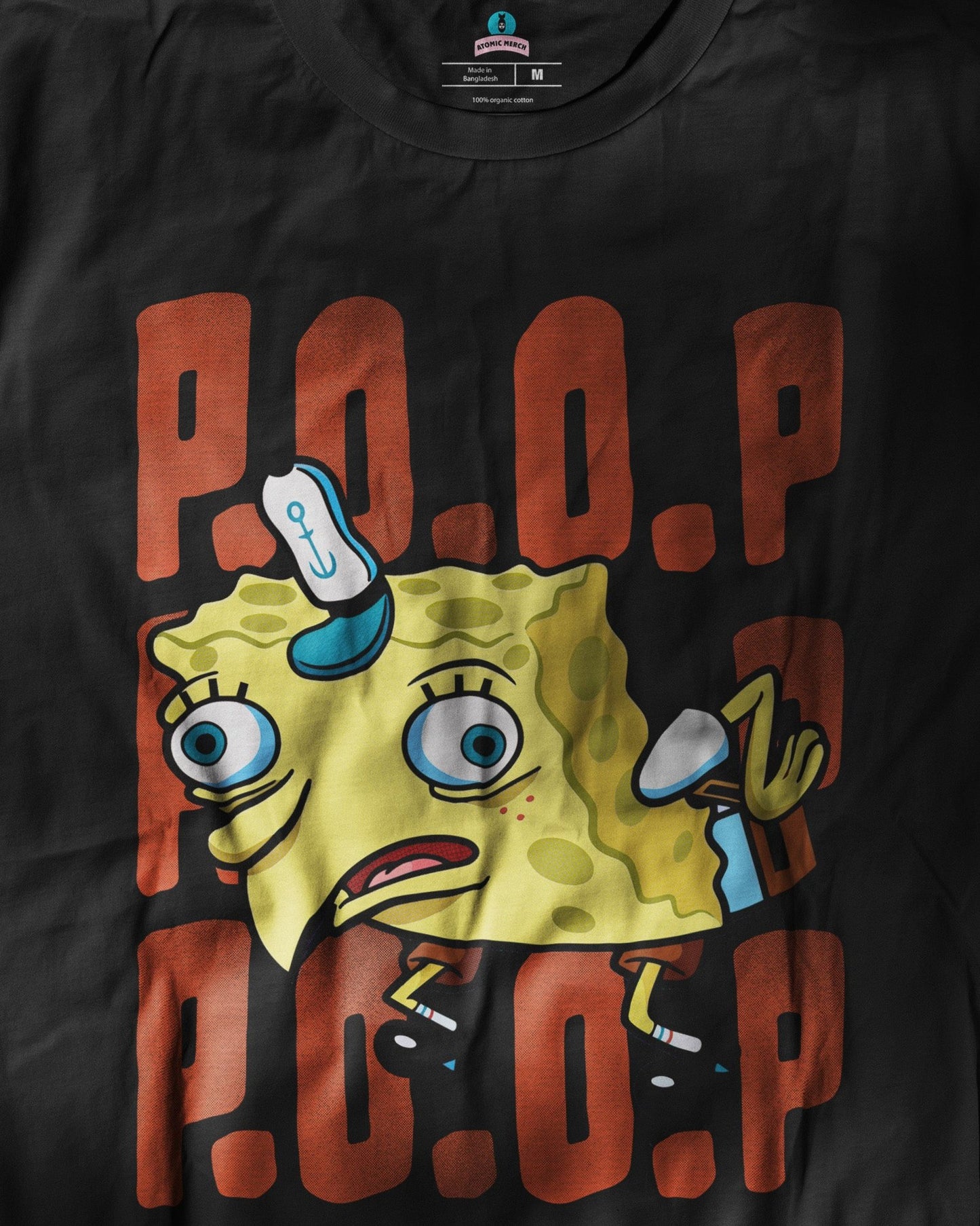 Playera Algodón Orgánico Bob Esponja P.O.O.P meme