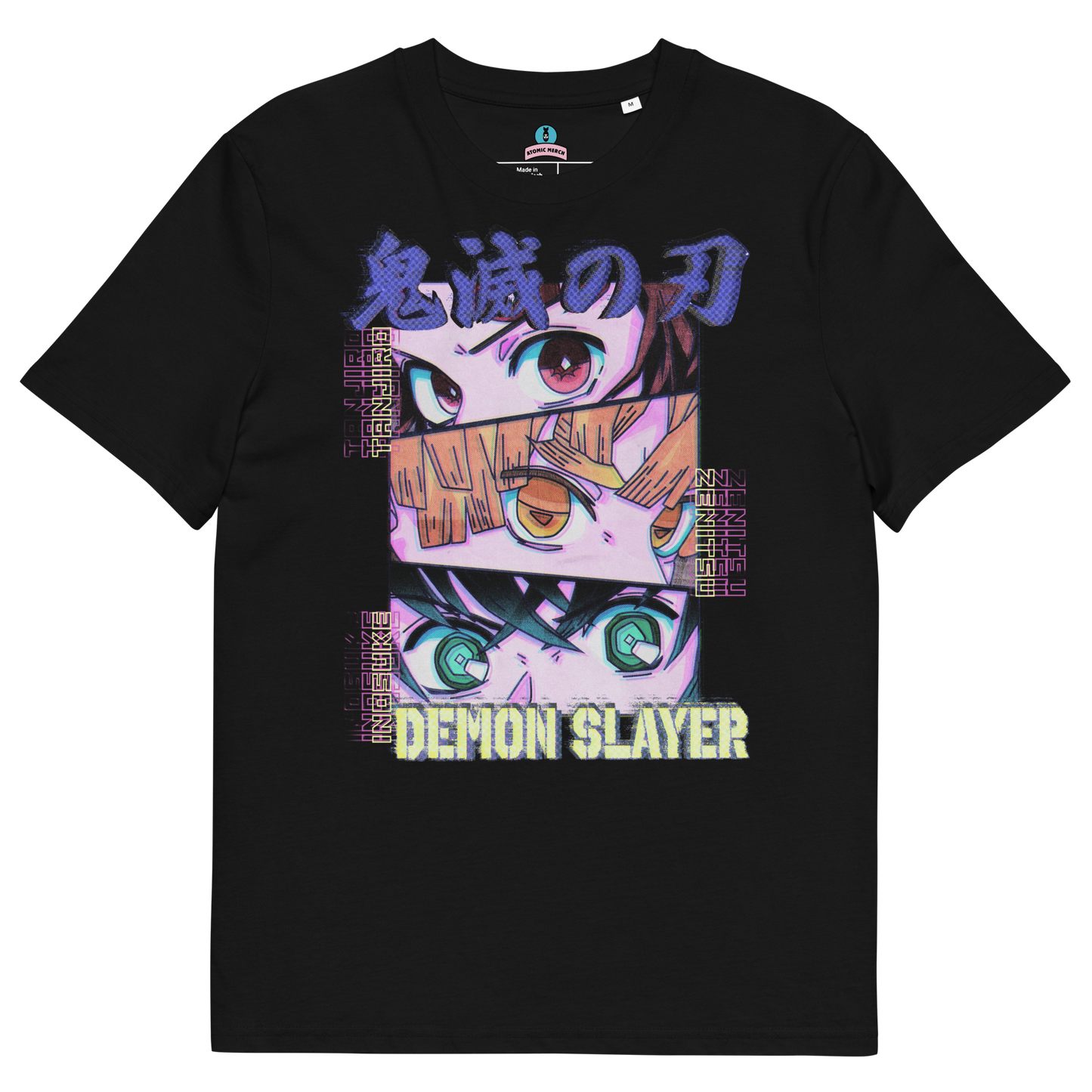 Playera Algodón Orgánico Demon Slayer Tanjiro Zenitsu Inosuke