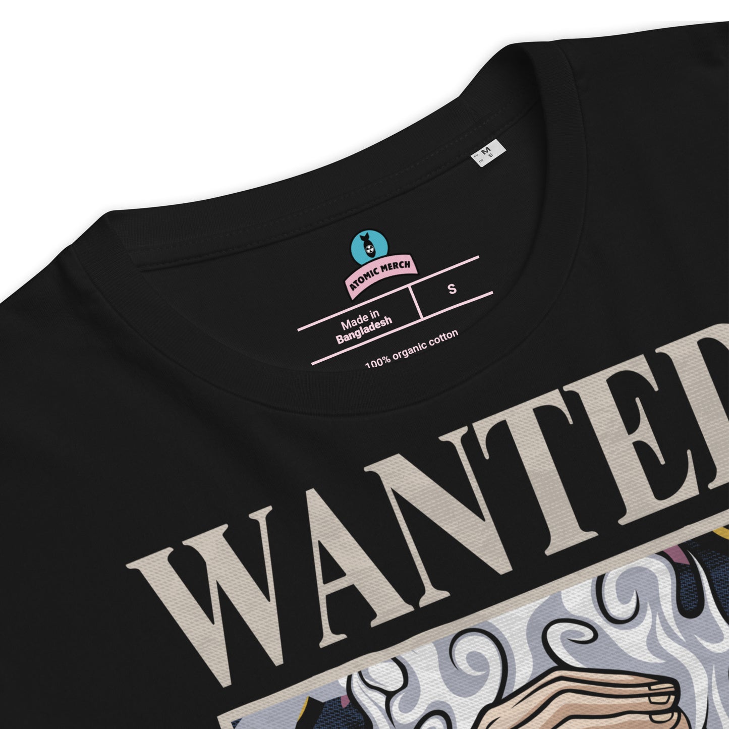 Playera Algodón Orgánico One Piece Luffy Gear 5 Wanted